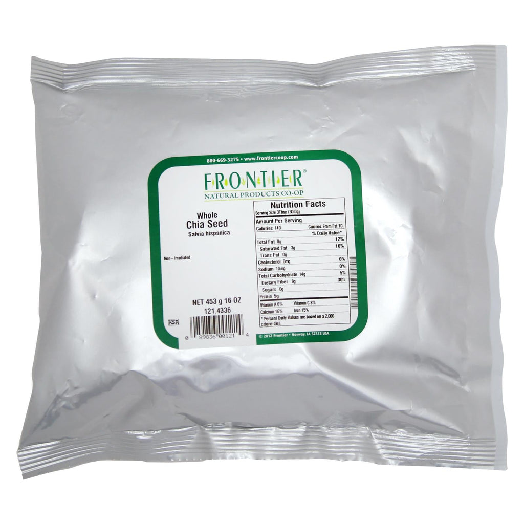 Frontier Co-op Whole Chia Seeds, 1 lb Bulk