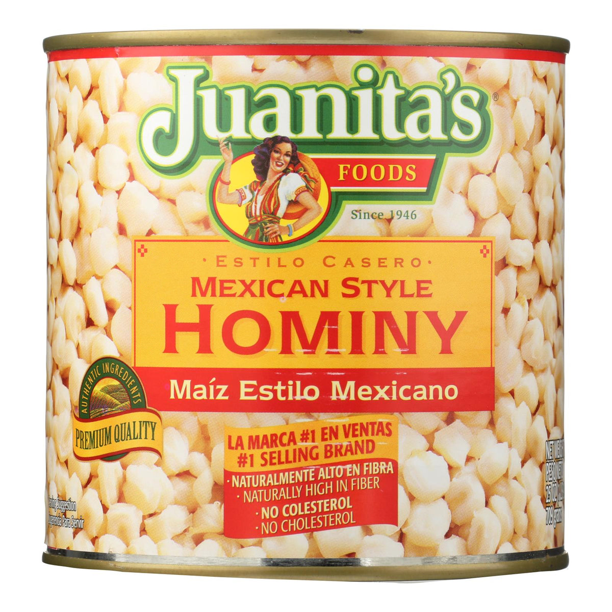 Juanita's Mexican Style Hominy, 25 oz (Case of 12)