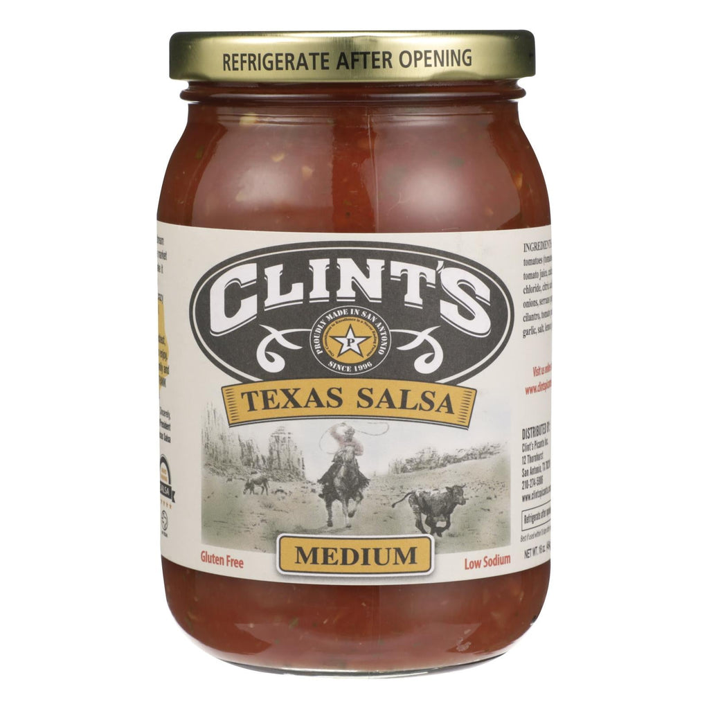 Clint's Medium Mexican Salsa, 16 oz (Case of 6)