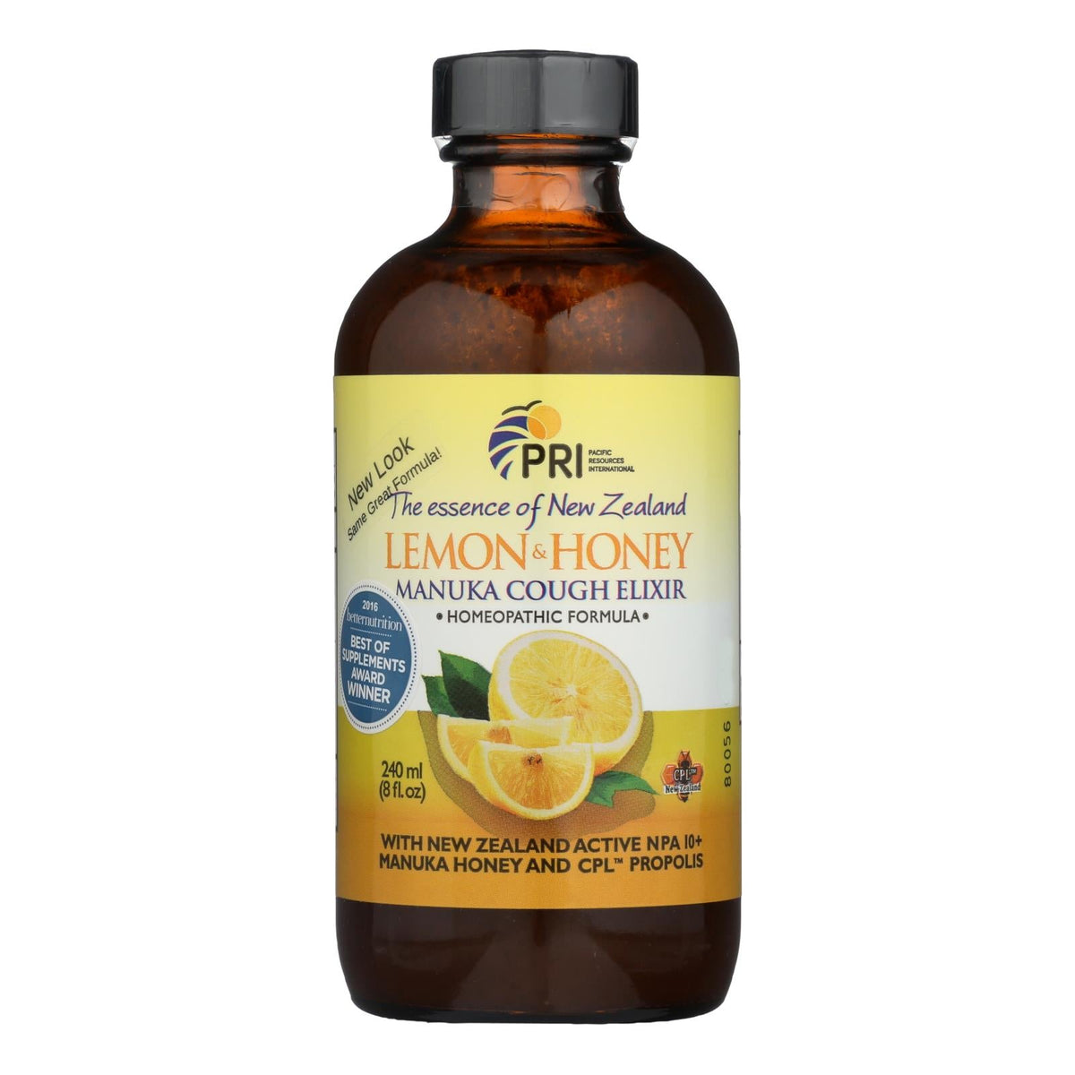 Pacific Resources International Lemon & Honey Manuka Cough Elixir, 8 fl oz