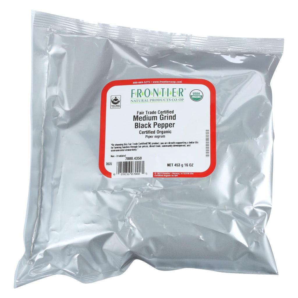 Frontier Co-op Organic Fair Trade Medium Grind Black Pepper, 1 lb