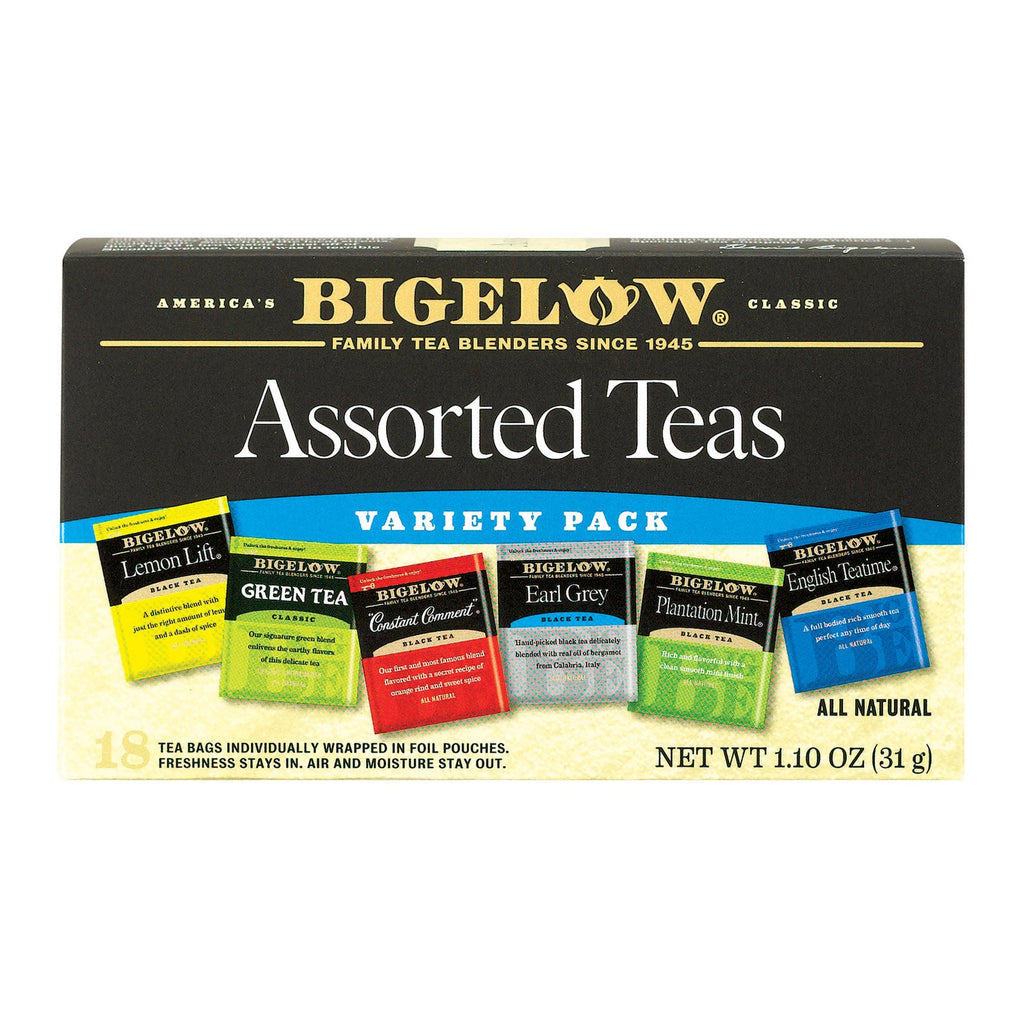 Bigelow Assorted Tea Variety, 18 Tea Bags (Case of 6)