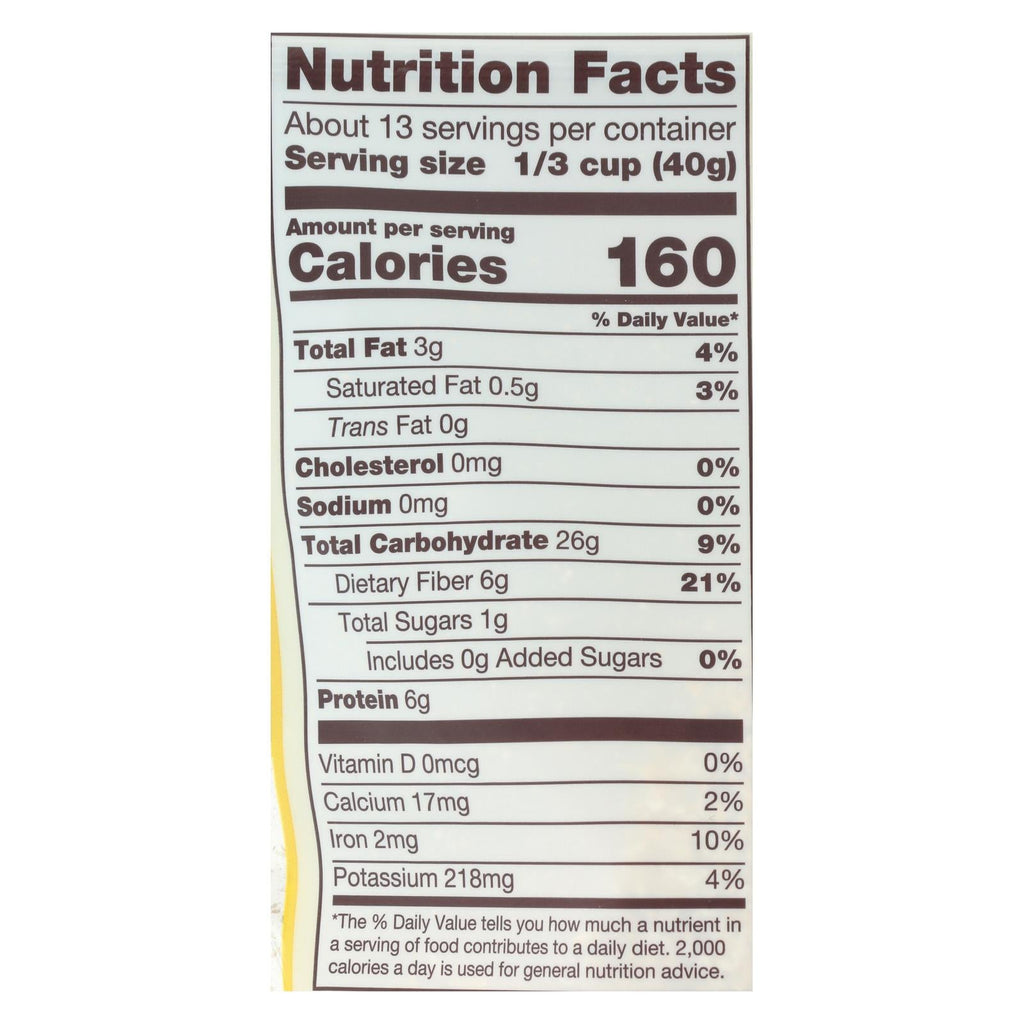 Bob's Red Mill Organic High Fiber Oat Bran Hot Cereal, 18 oz (Case of 4)
