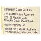 Bob's Red Mill Organic High Fiber Oat Bran Hot Cereal, 18 oz (Case of 4)