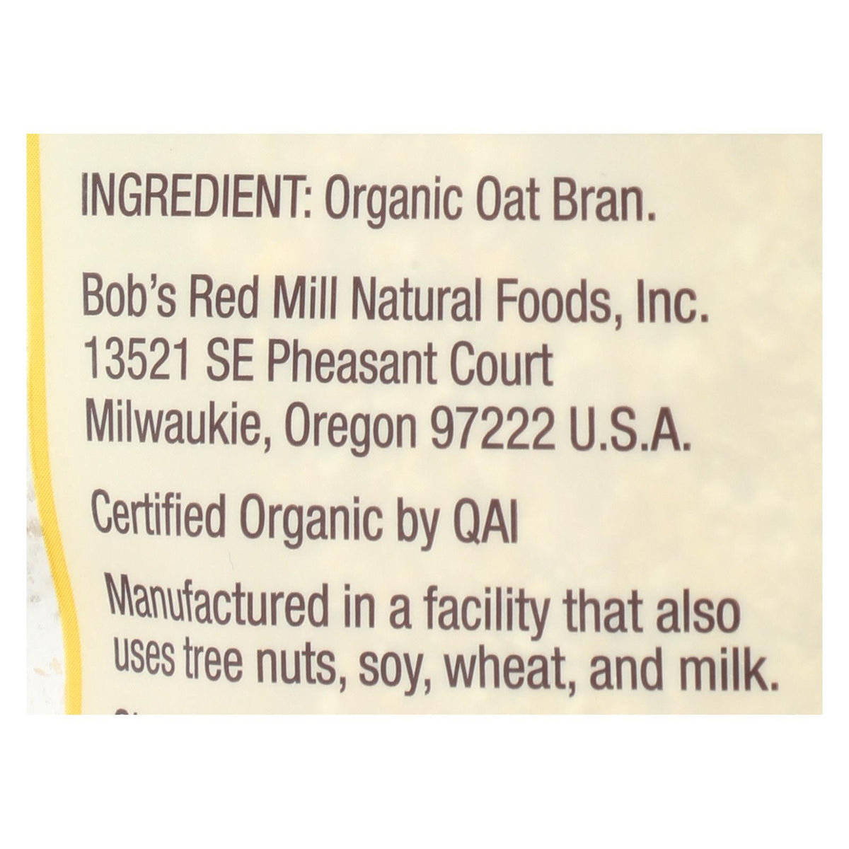 Bob's Red Mill Organic High Fiber Oat Bran Hot Cereal, 18 oz (Case of 4)