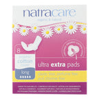 Natracare Ultra Extra Long Pads with Wings, 8 ct