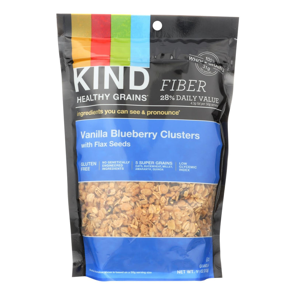 KIND Healthy Grains Vanilla Blueberry Clusters with Flax Seeds, 11 oz (Case of 6)