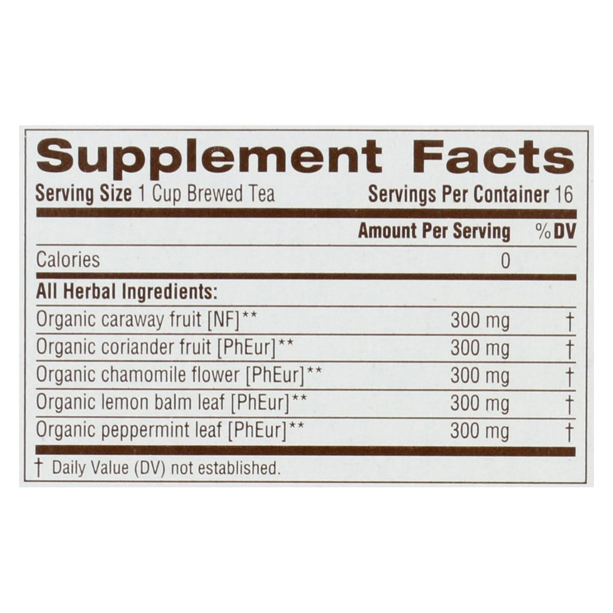 Traditional Medicinals Organic Gas Relief Tea, 16 Tea Bags (Case of 6)