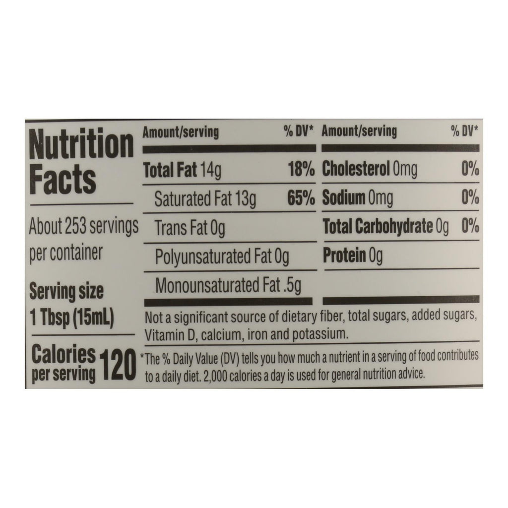 Nutiva Organic Extra Virgin Coconut Oil, 1 Gallon
