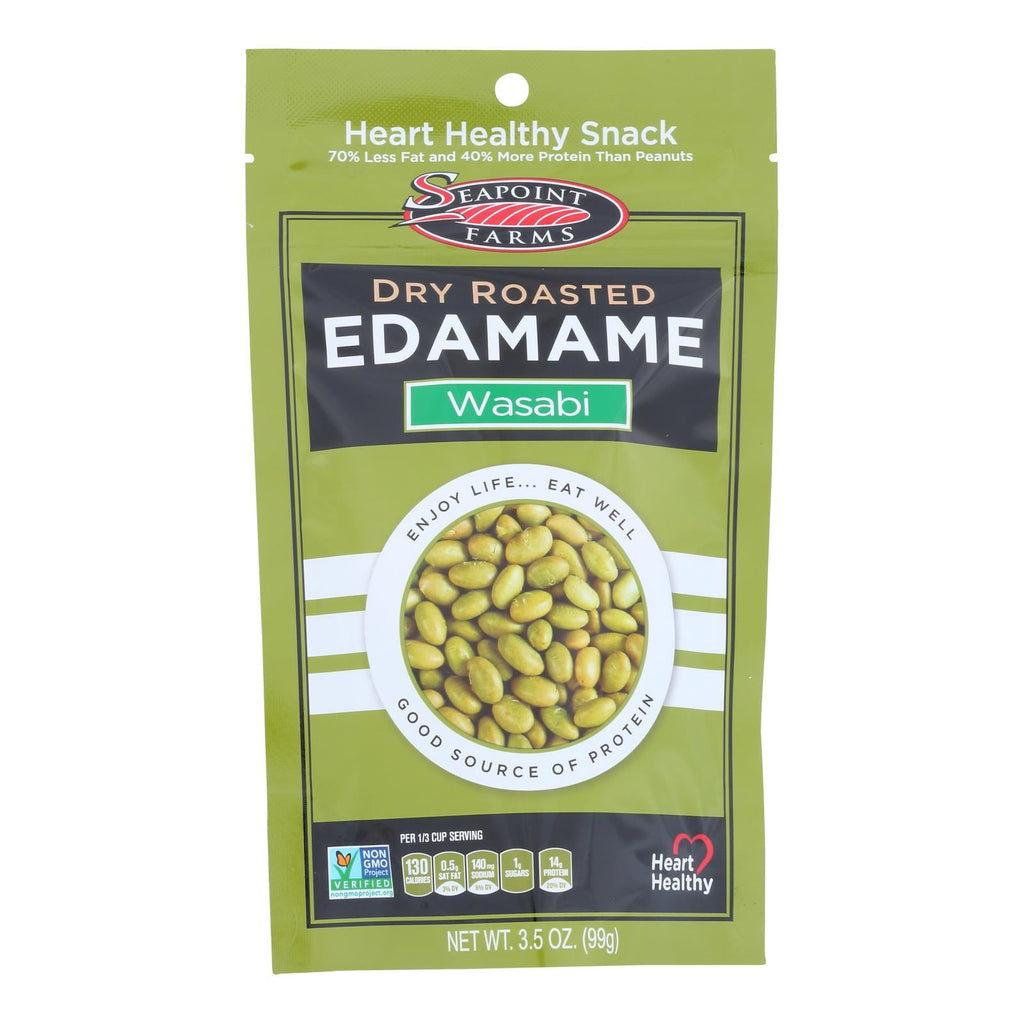 Seapoint Farms Spicy Wasabi Dry Roasted Edamame, 3.5 oz (Case of 12)