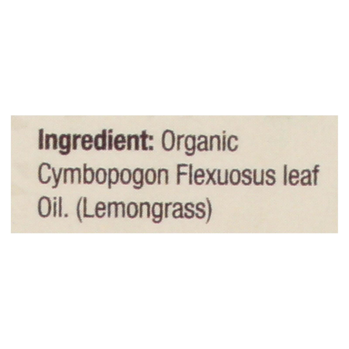 Nature's Answer Organic Lemongrass Essential Oil (Pack of 0.5 Oz.)