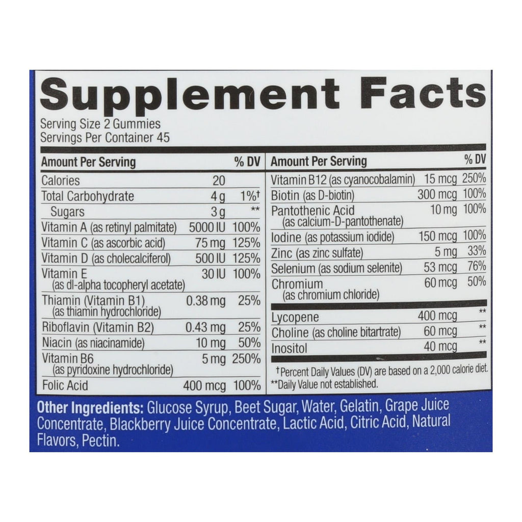 OLLY Men's Multi Blackberry, 90 ct
