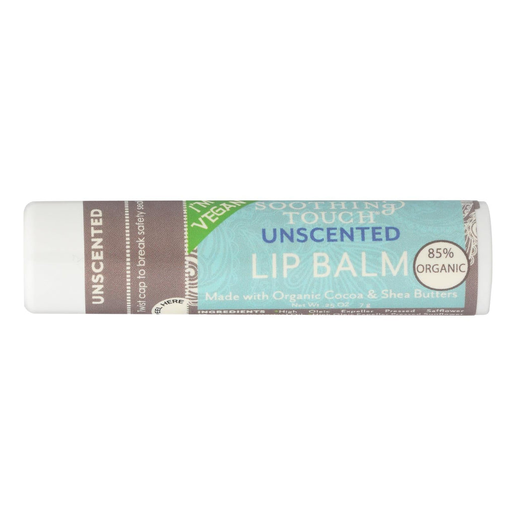 Soothing Touch Vegan Unscented Lip Balm, 0.25 oz (Case of 12)