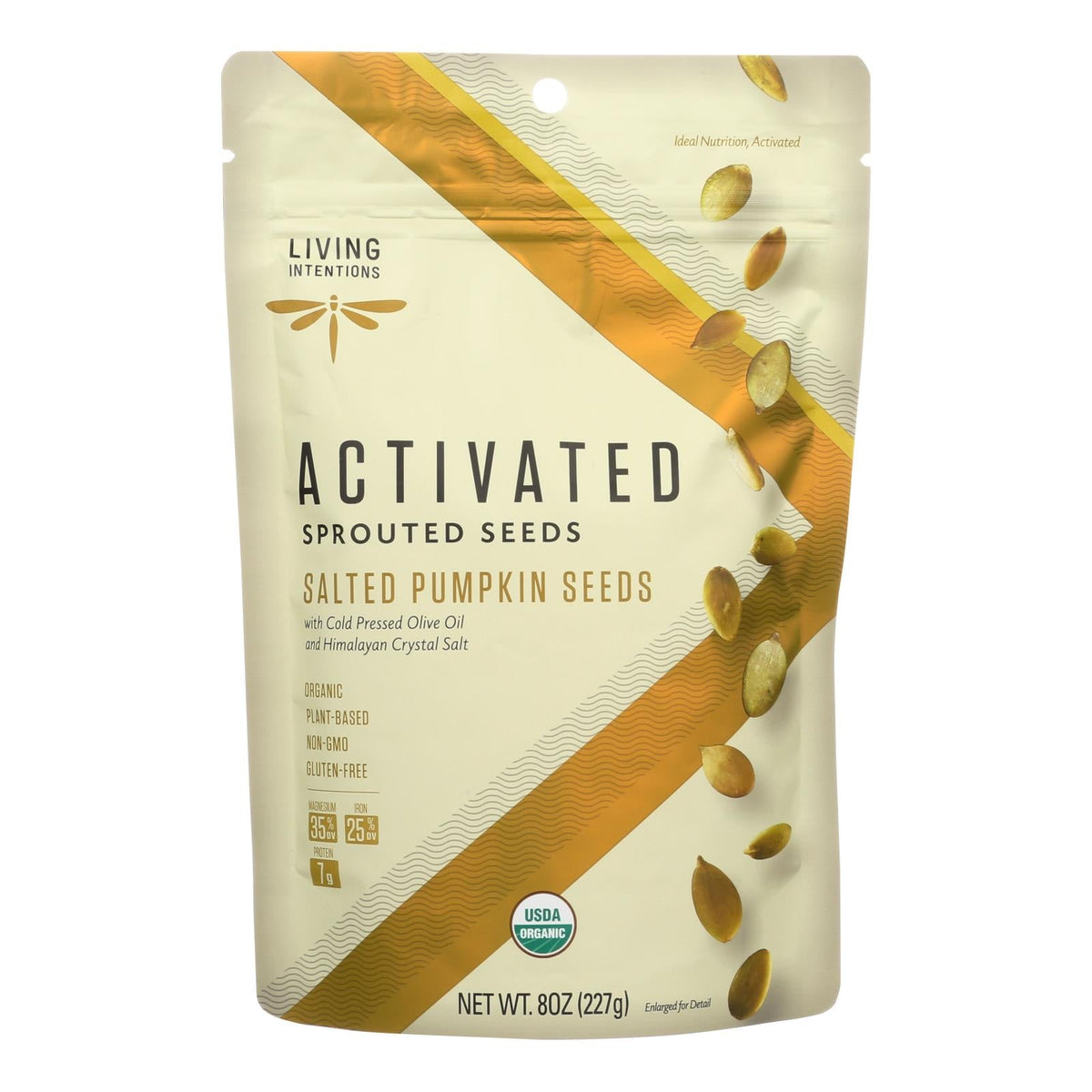Organic Sprouted Pumpkin Sunflower Seeds (Pack of 6 - 8 Oz.) by Living Intentions