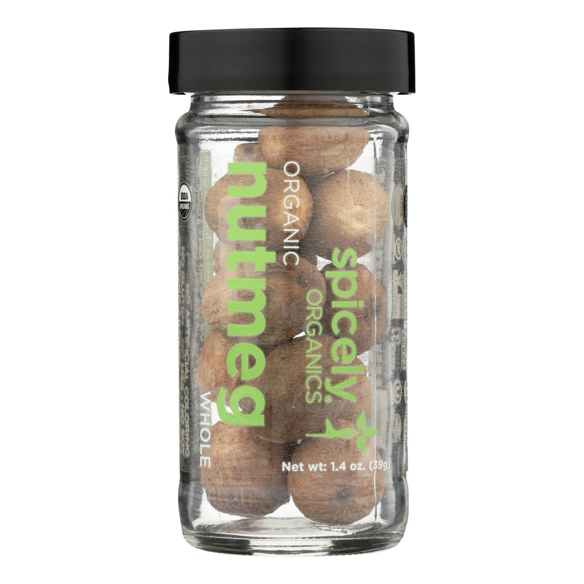 Spicely Organics Organic Nutmeg Whole (Pack of 3) - 1.4 Oz.
