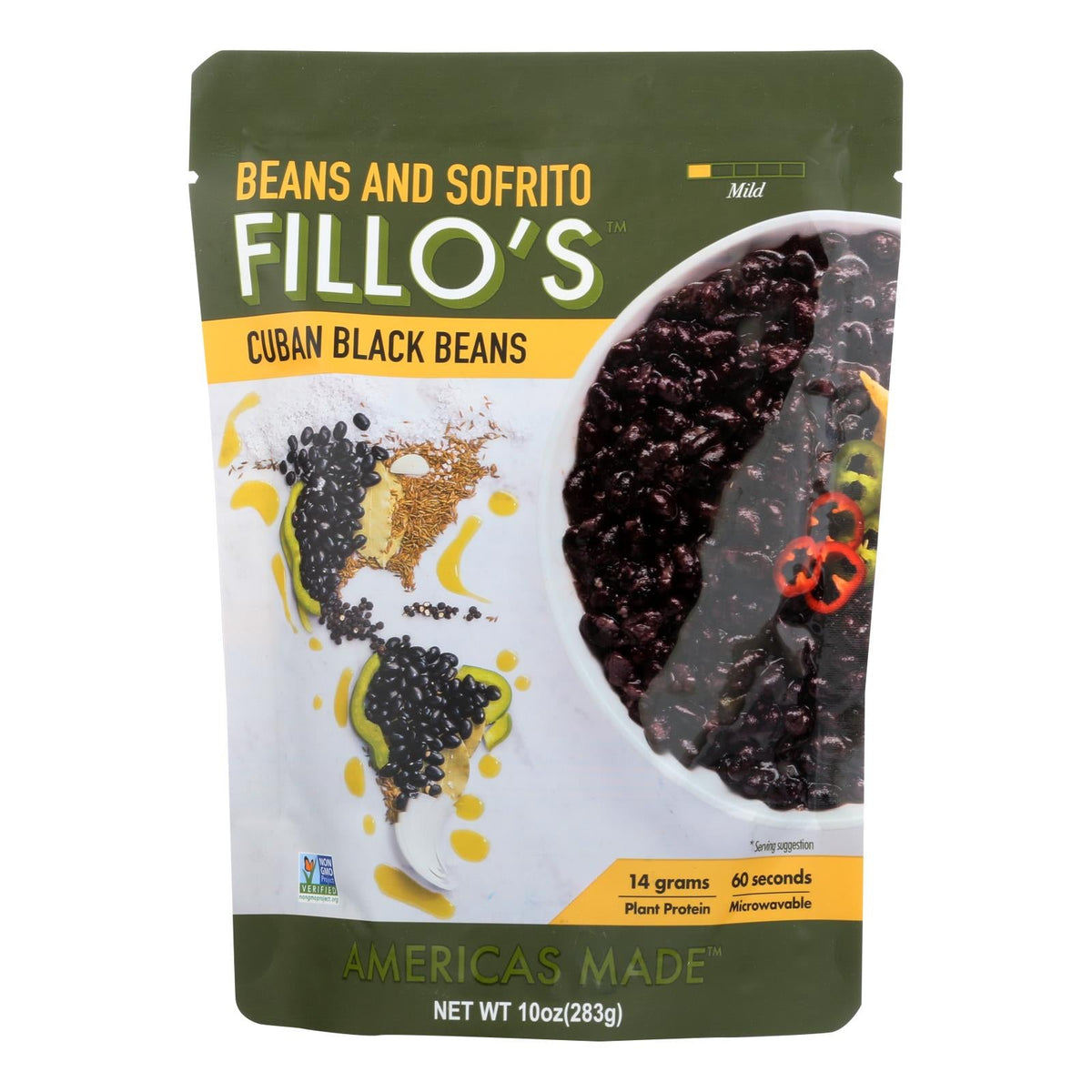 Fillo's Cuban Black Beans, 10 oz (Case of 6)