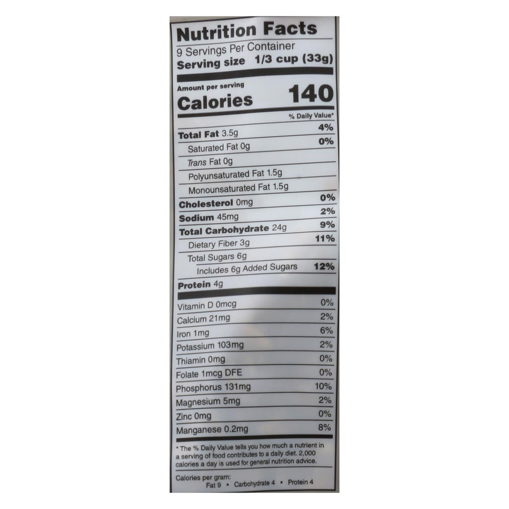 One Degree Organic Foods Sprouted Oat Cinnamon Flax Granola, 11 oz (Case of 6)