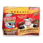 Horizon Organic Dairy Milk (Pack of 3) - Chocolate Lowfat 1% Plus DHA Omega-3, 6/8 Oz