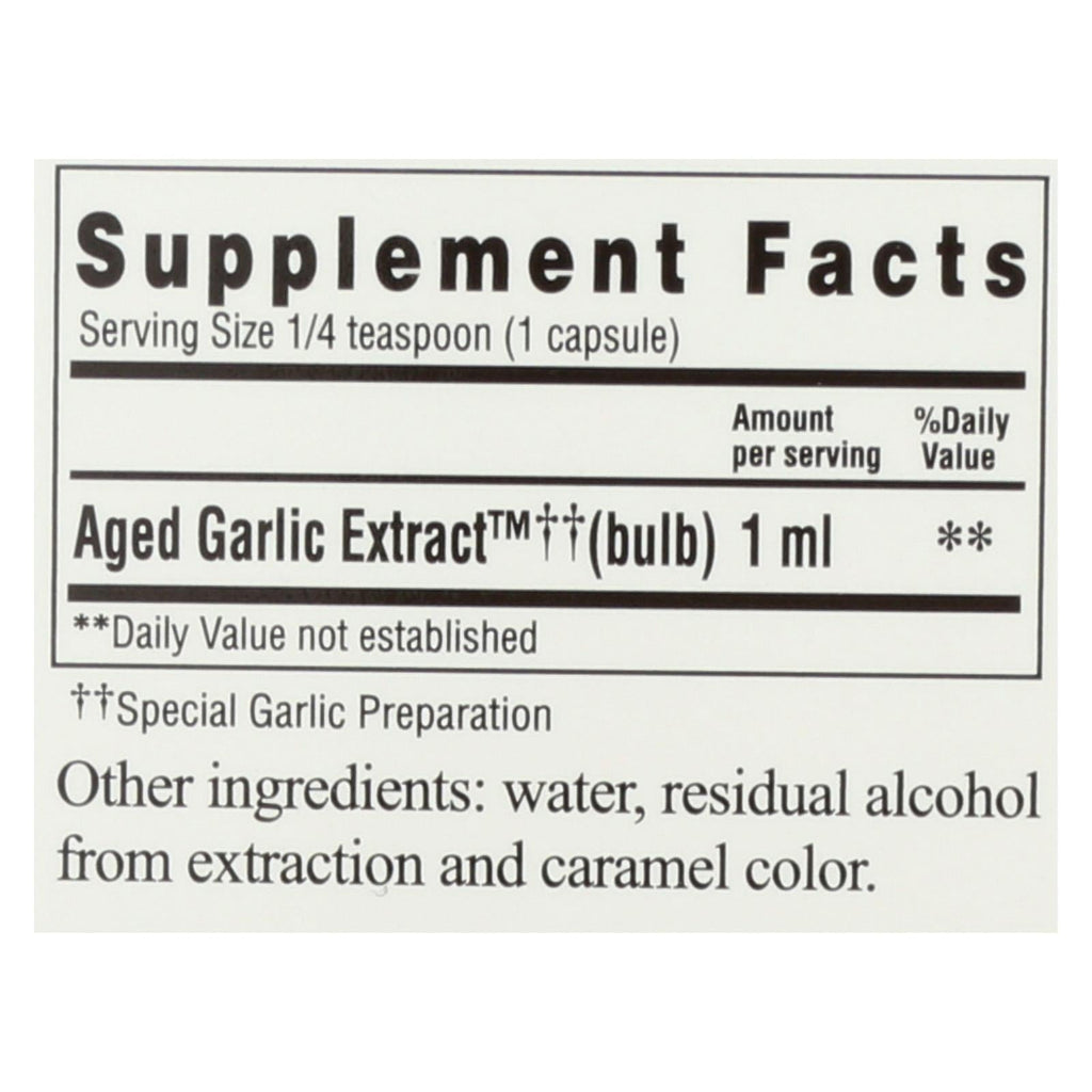 Kyolic Aged Garlic Extract Cardiovascular Liquid (4 Fl Oz)