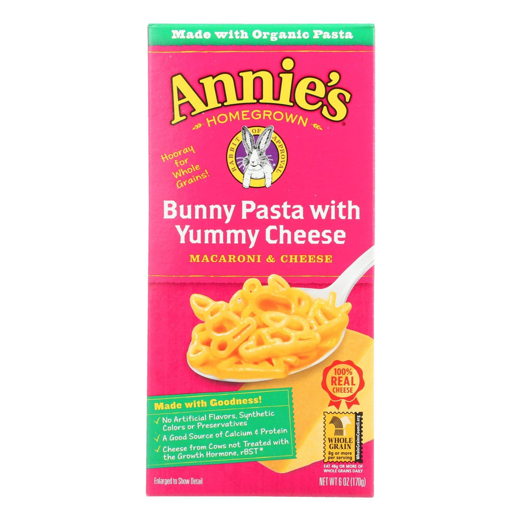 Annie's Homegrown Organic Bunny Pasta Macaroni & Cheese, 6 oz (Case of 12)