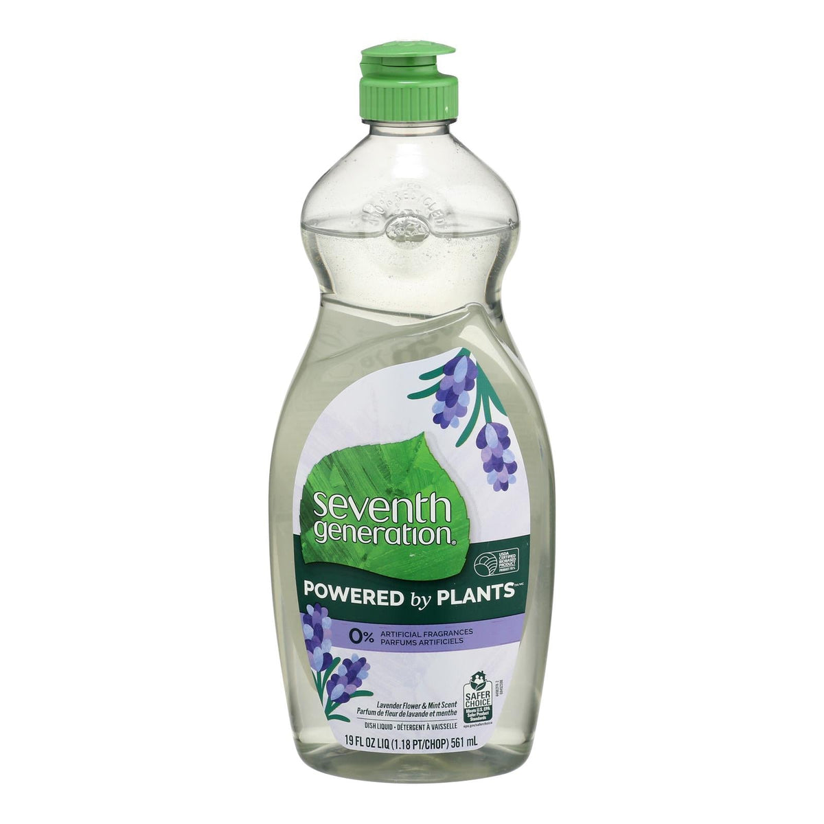 Seventh Generation Dish Liquid, Lavender Mint, 19 fl oz (Case of 6)