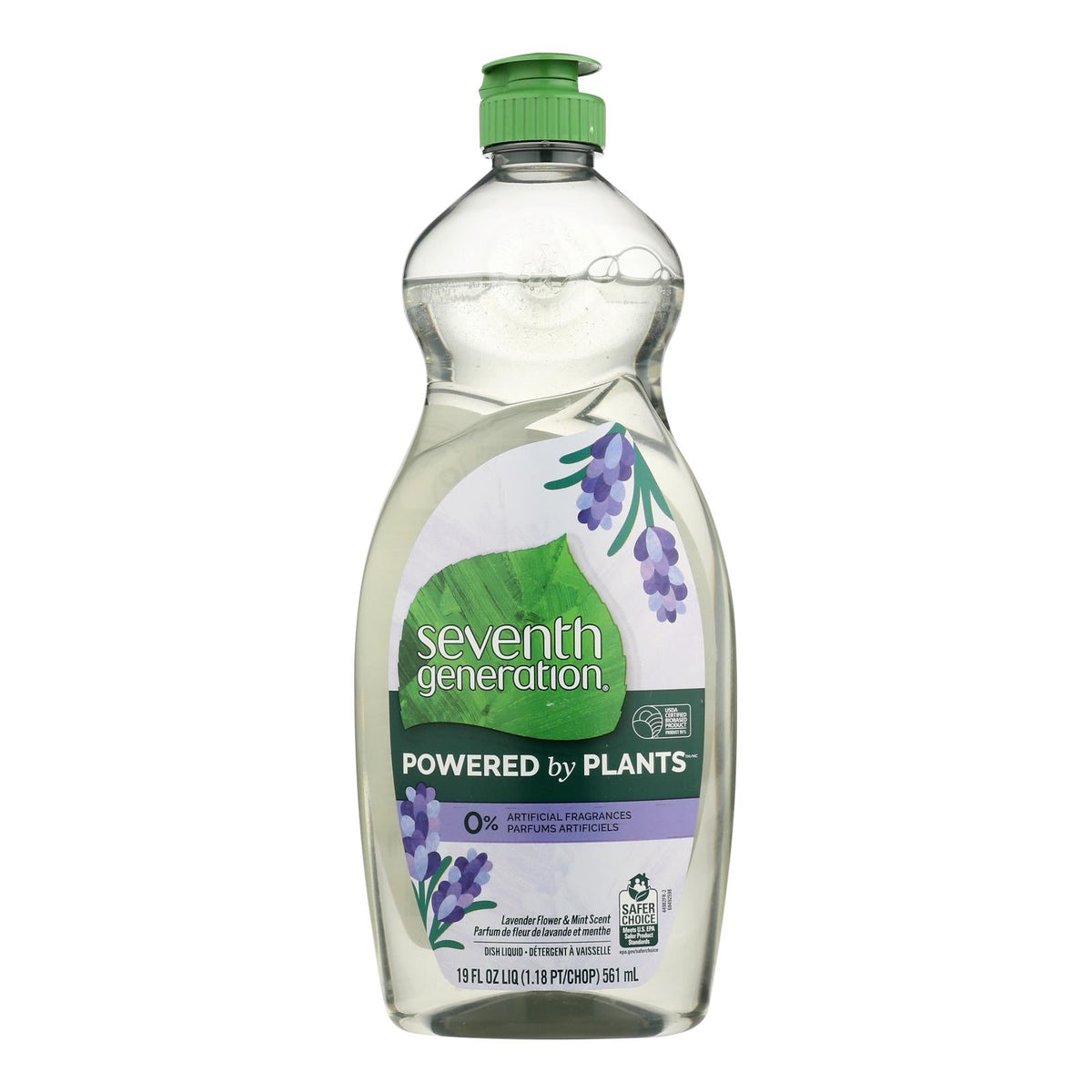 Seventh Generation Dish Liquid, Lavender Mint, 19 fl oz (Case of 6)