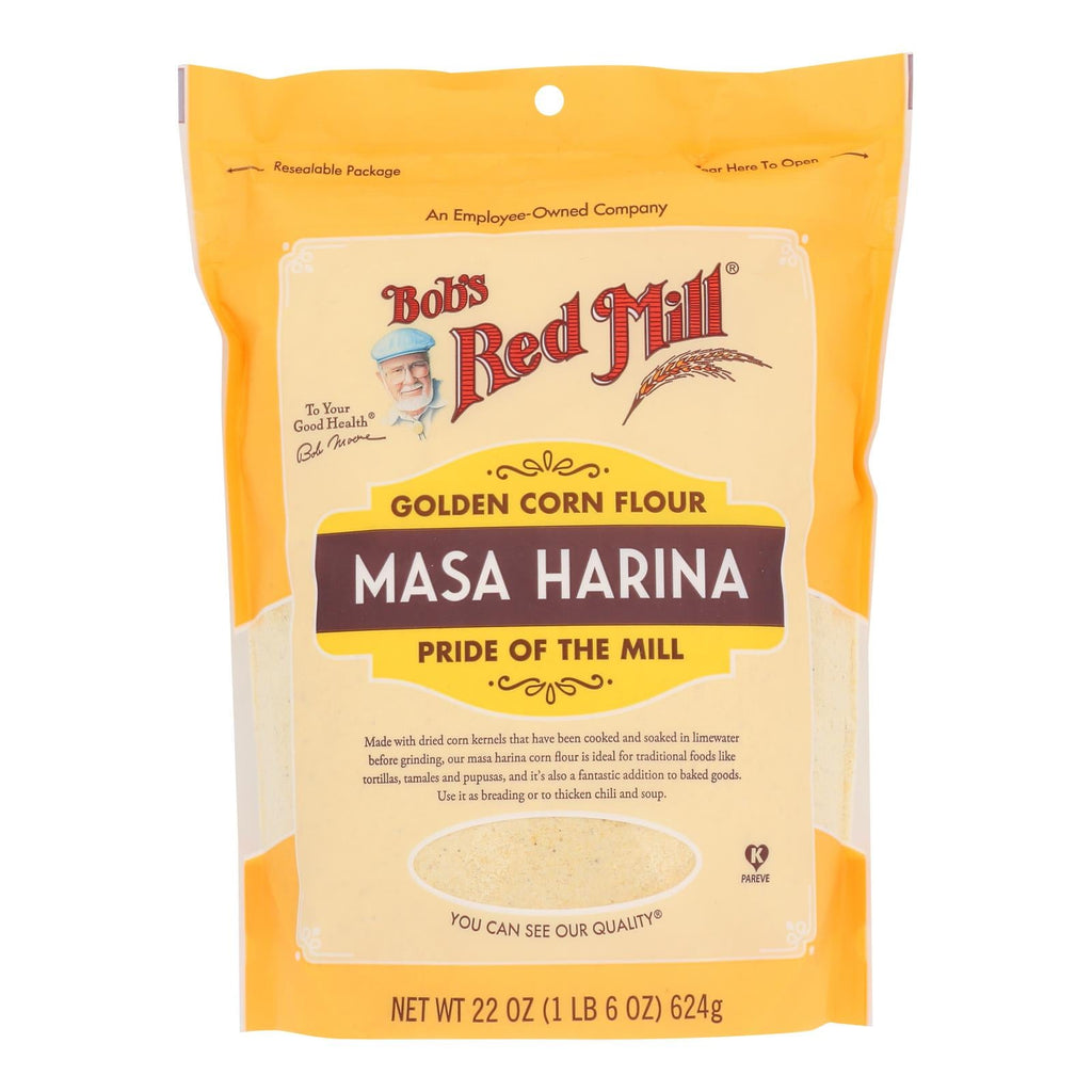 Bob's Red Mill Golden Masa Harina Corn Flour, 22 oz (Case of 4)