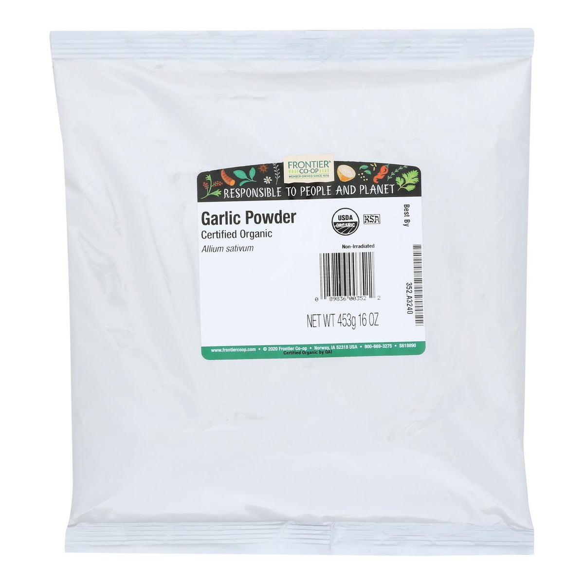 Frontier Co-op Organic Garlic Powder, 1 lb