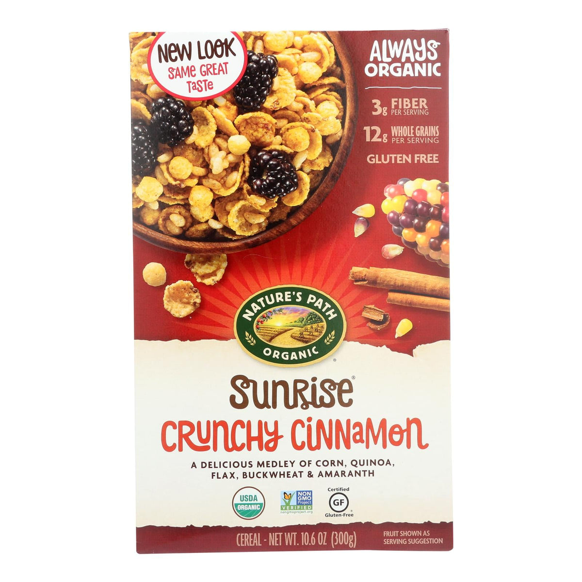 Nature's Path Organic Crunchy Cinnamon Sunrise Cereal, 10.6 oz (Case of 12)