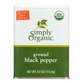 Simply Organic Ground Black Pepper, 4 oz (Case of 6)
