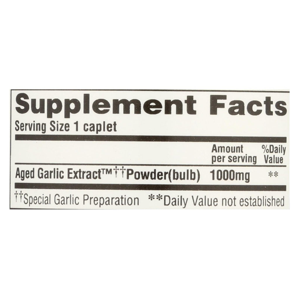 Kyolic Aged Garlic Extract (Pack of 30) Cardiovascular 1000mg Caplets