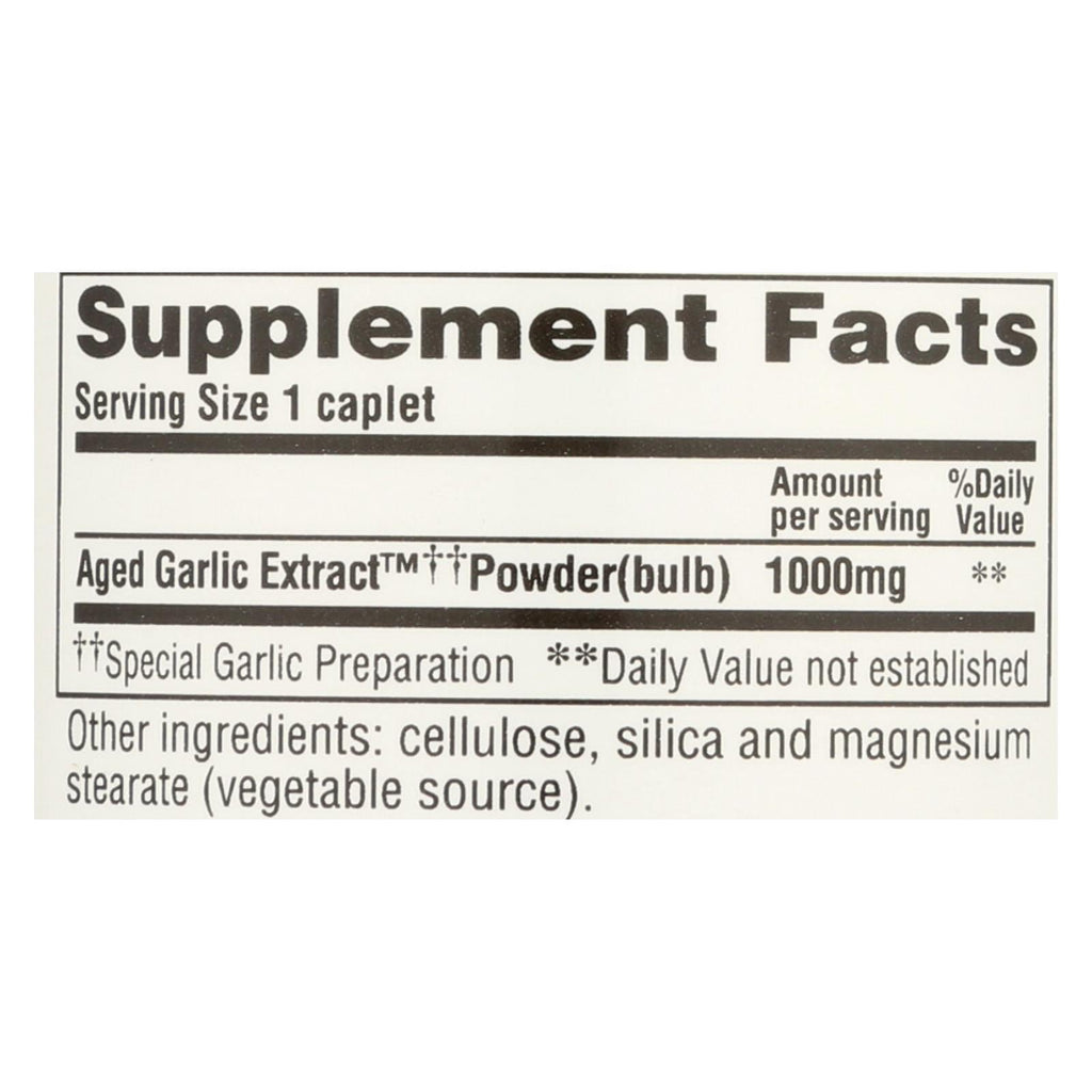 Kyolic Aged Garlic Extract (Pack of 30) Cardiovascular 1000mg Caplets