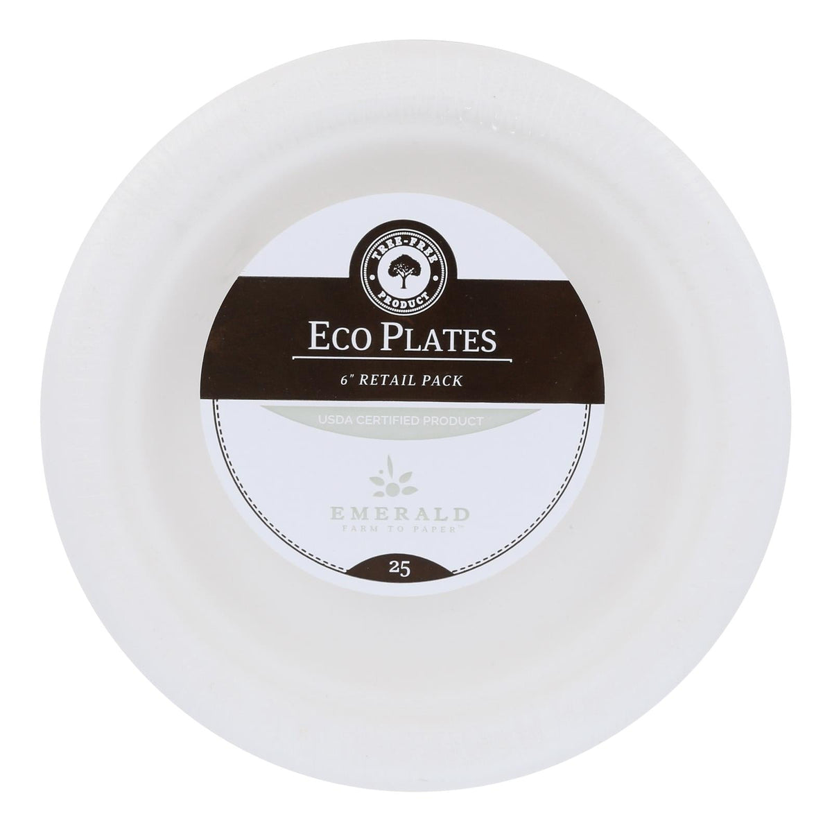 Emerald Brand Compostable 6 in Plates (Pack of 20-25)