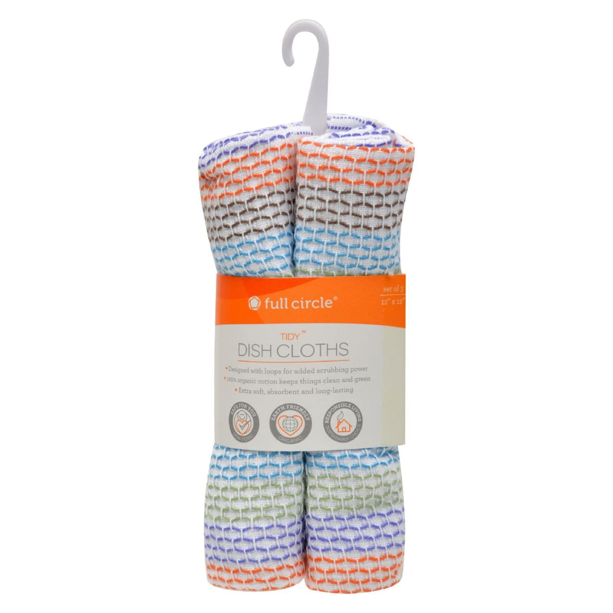 Full Circle Tidy Dish Cloths, 12 x 12 Inch (Case of 36)