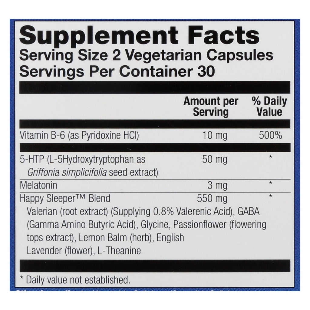 Natural Balance Happy Sleeper, 60 Vegetarian Capsules
