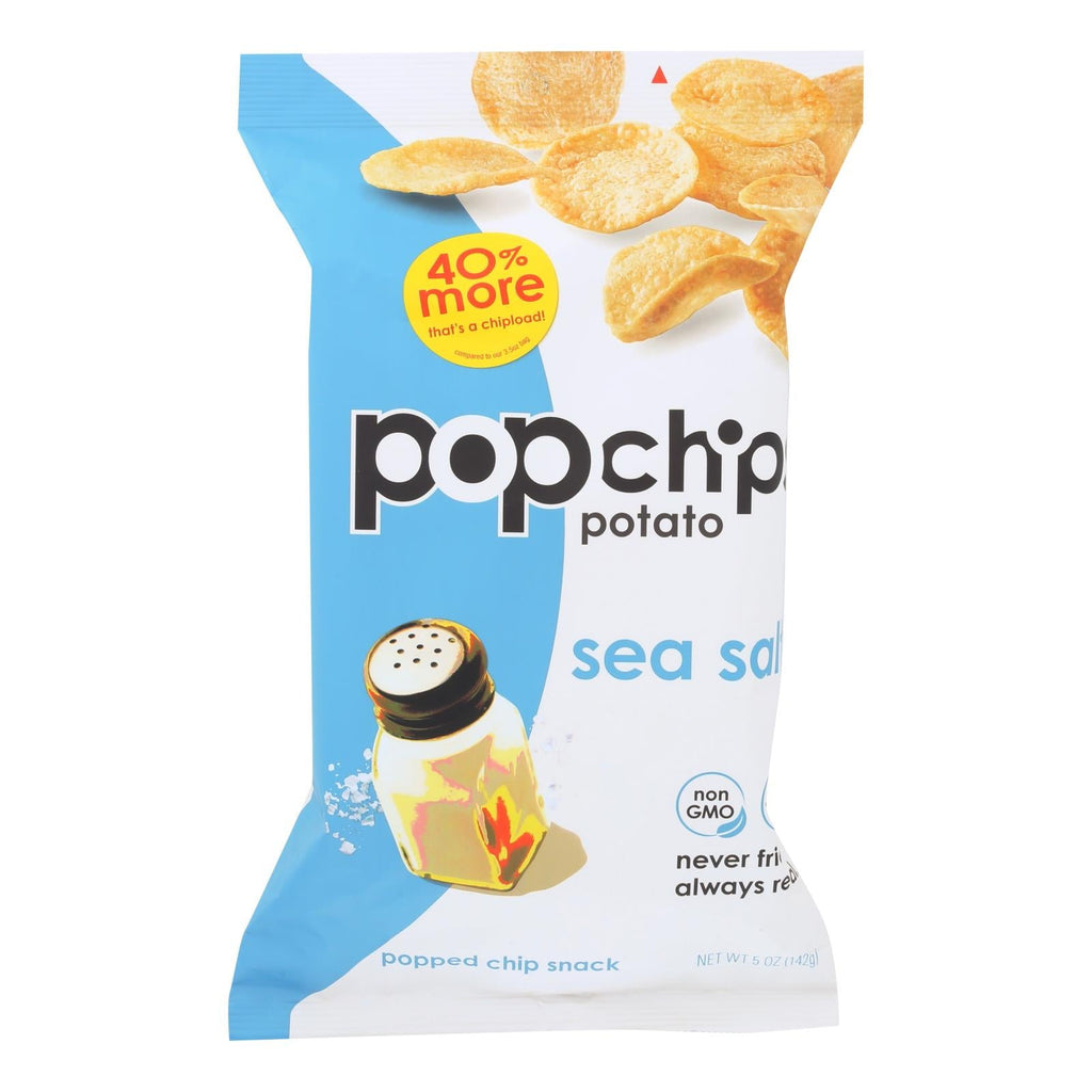 Popchips Potato Chips, Sea Salt, 5 oz (Case of 12)