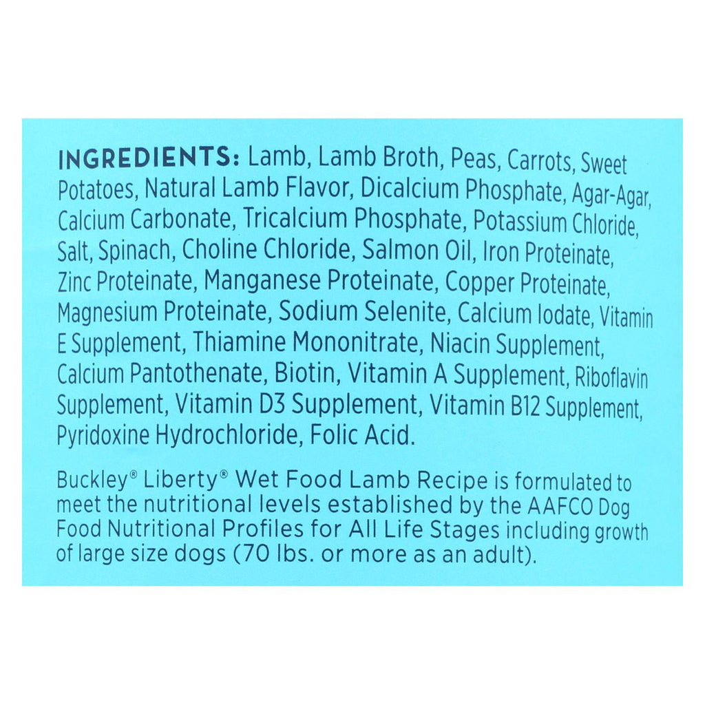 Buckley Liberty Wet Food, Lamb, 12.5 oz (Case of 12)