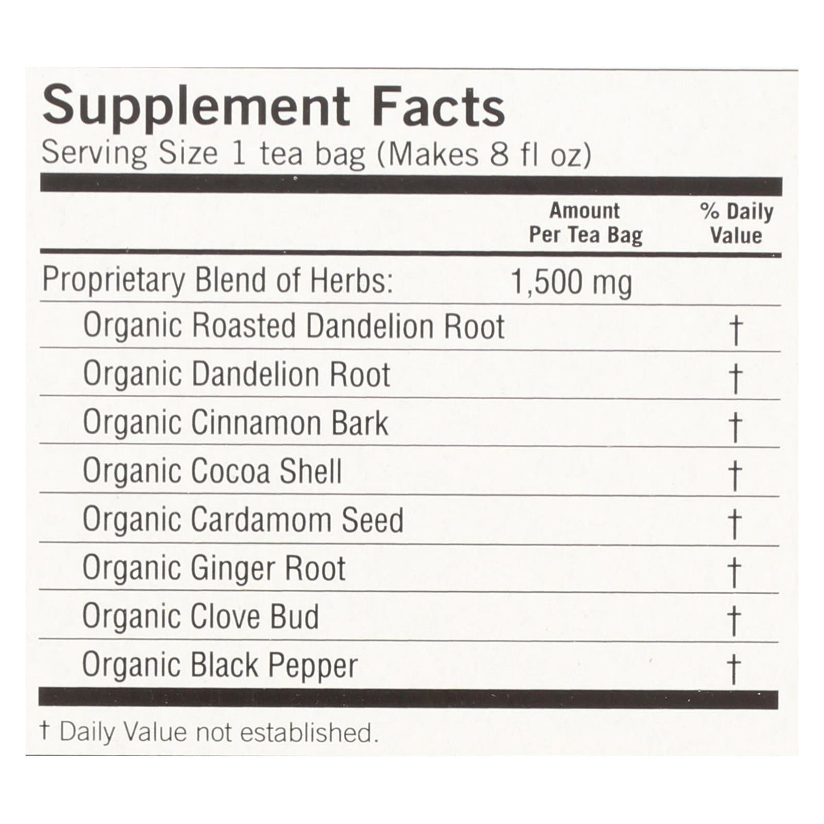 Yogi Organic Roasted Dandelion Spice Detox Tea, 16 ct