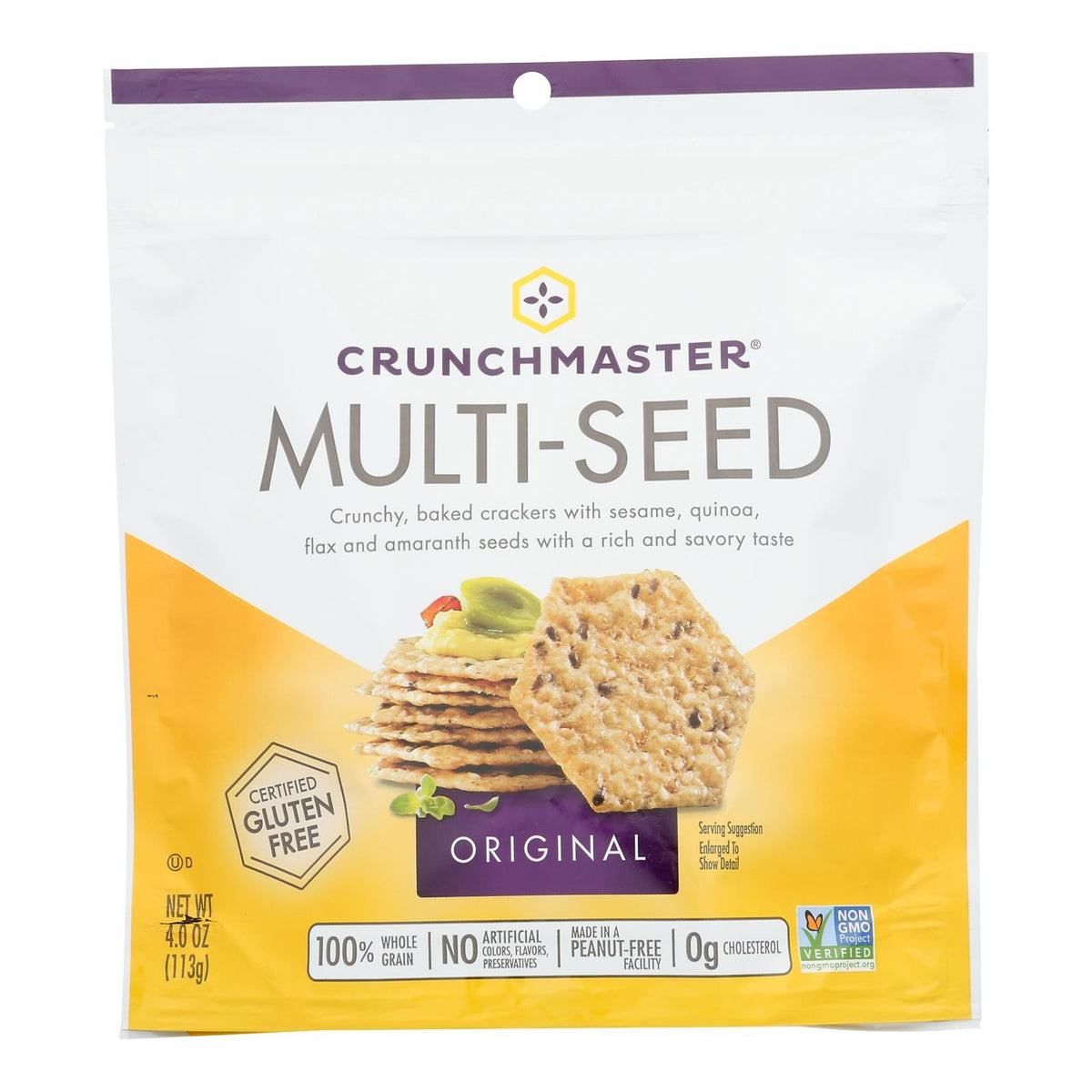 Crunchmaster Multi-Seed Crackers, 4 oz (Case of 12)