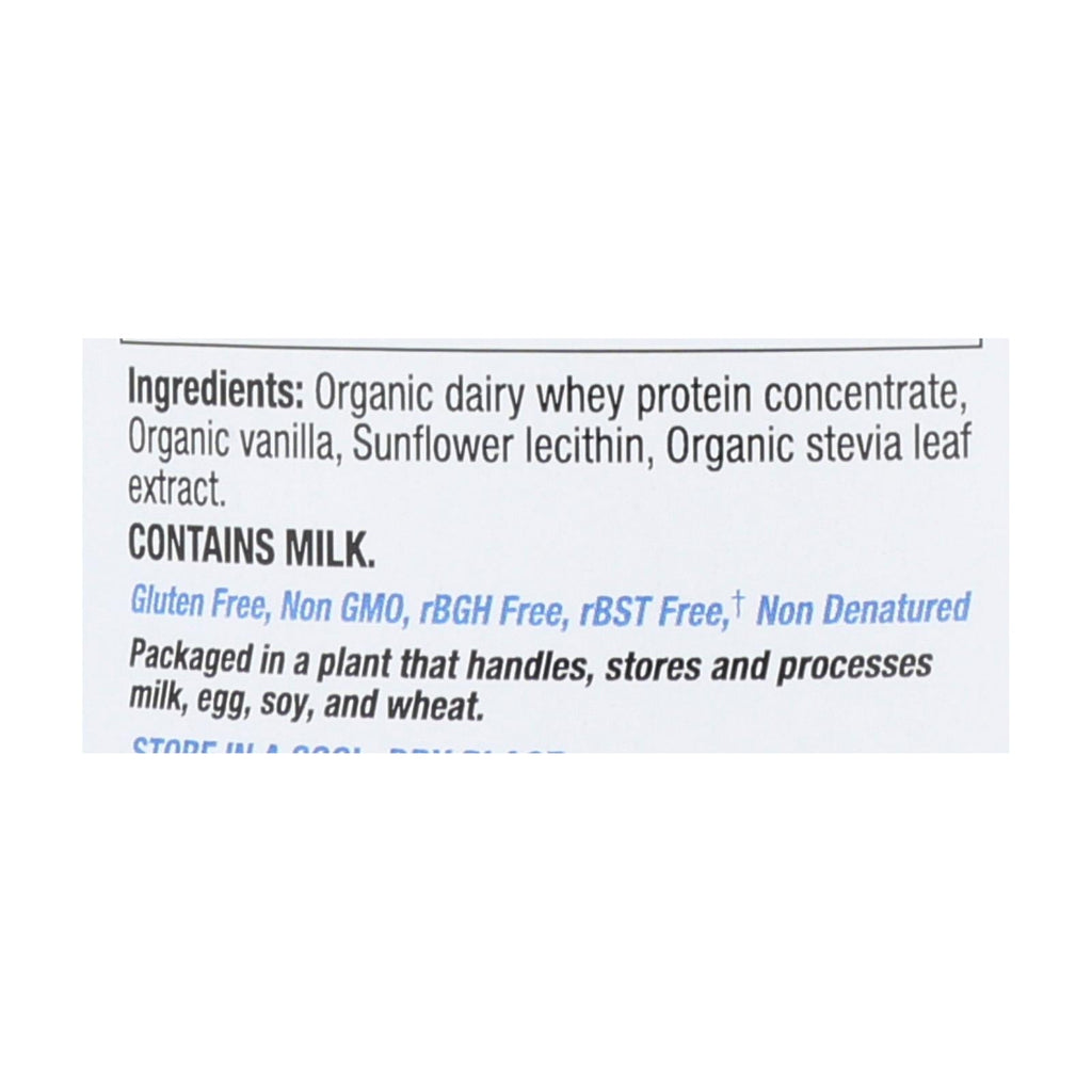 Tera's Whey Organic Whey Protein Powder, Bourbon Vanilla, 12 oz