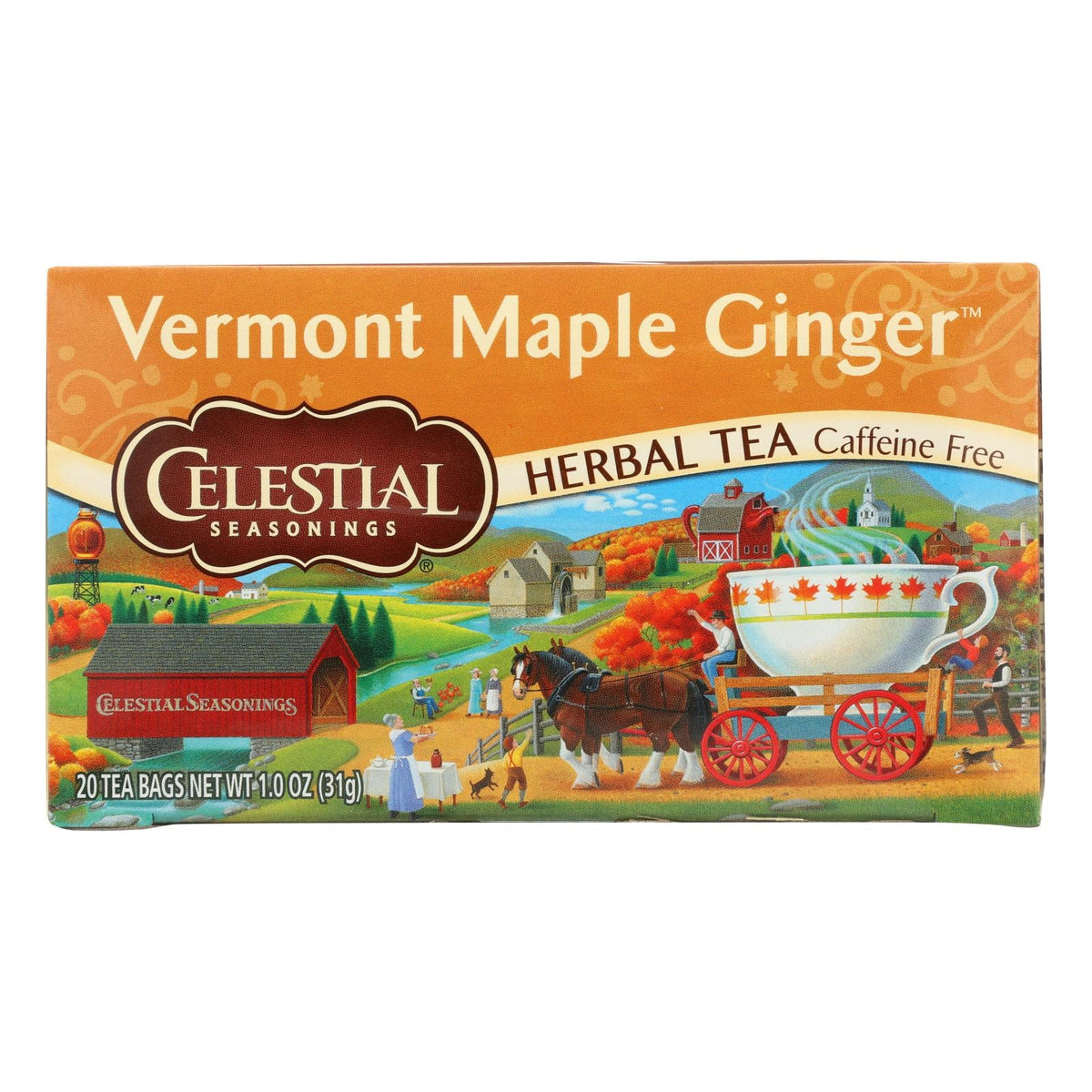 Celestial Seasonings Vermont Maple Ginger Tea, 20 ct (Case of 6)