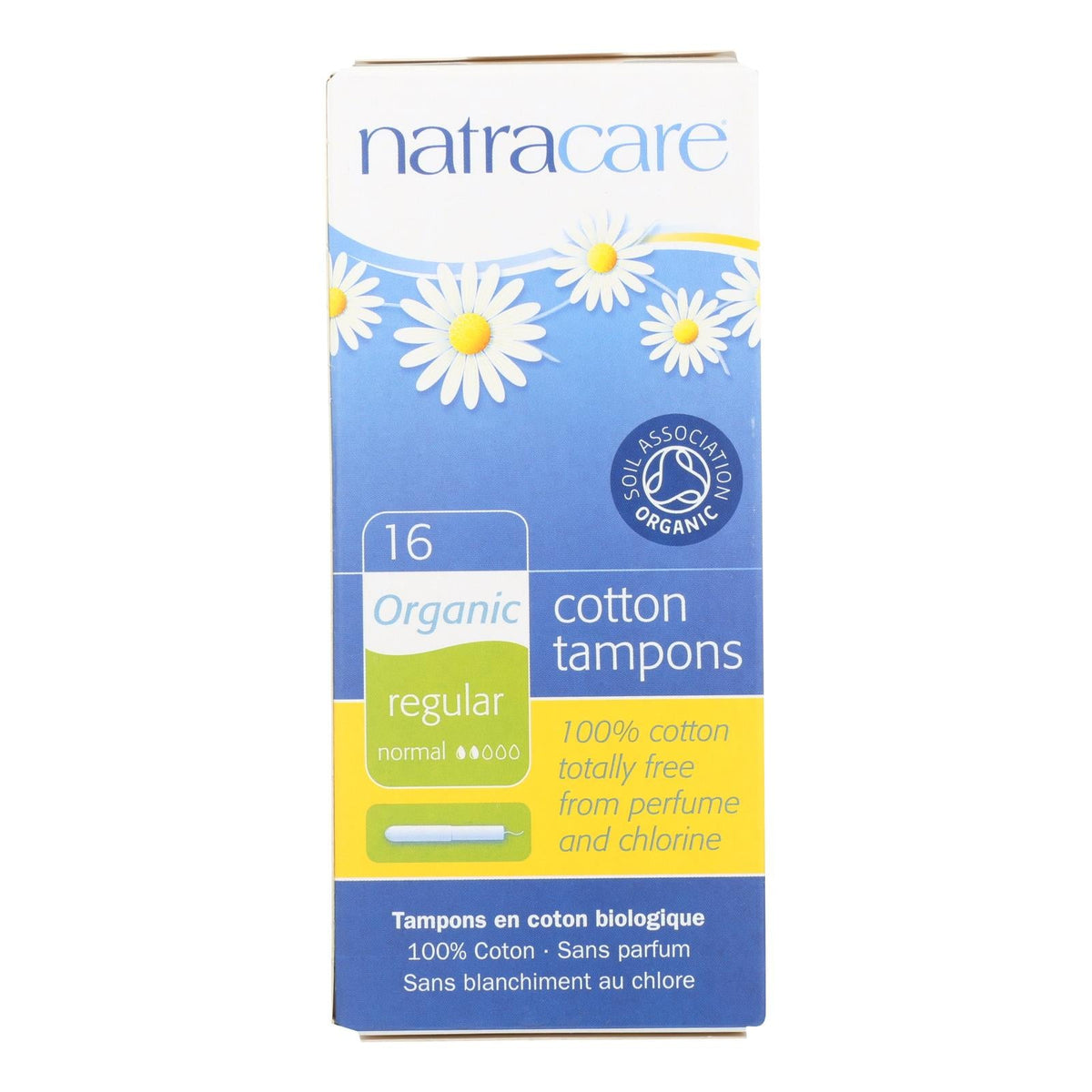 Natracare Organic Cotton Regular Tampons with Applicator, 16 ct