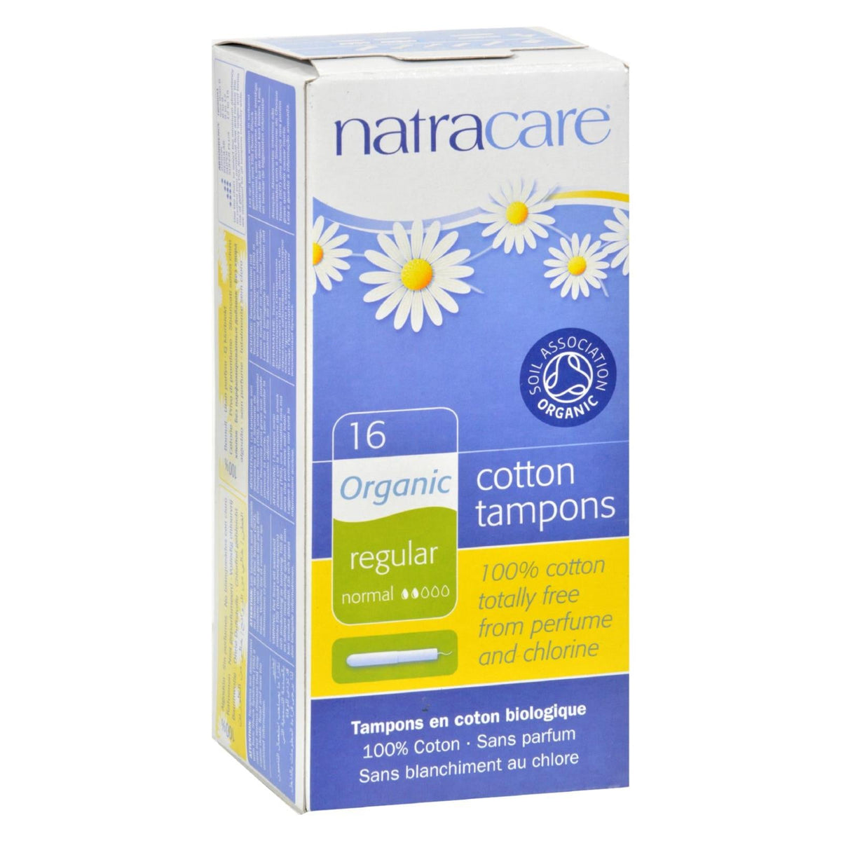 Natracare Organic Cotton Regular Tampons with Applicator, 16 ct