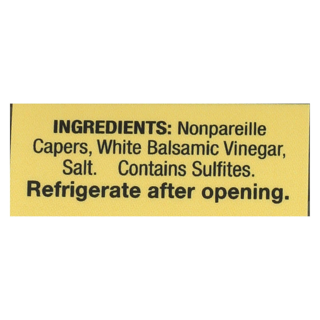 Alessi Capers in White Balsamic Vinegar, 3.5 oz (Case of 6)