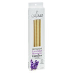 Wally's Natural Products Beeswax Candles - Lavender - 4 Pack (SEO Optimized)