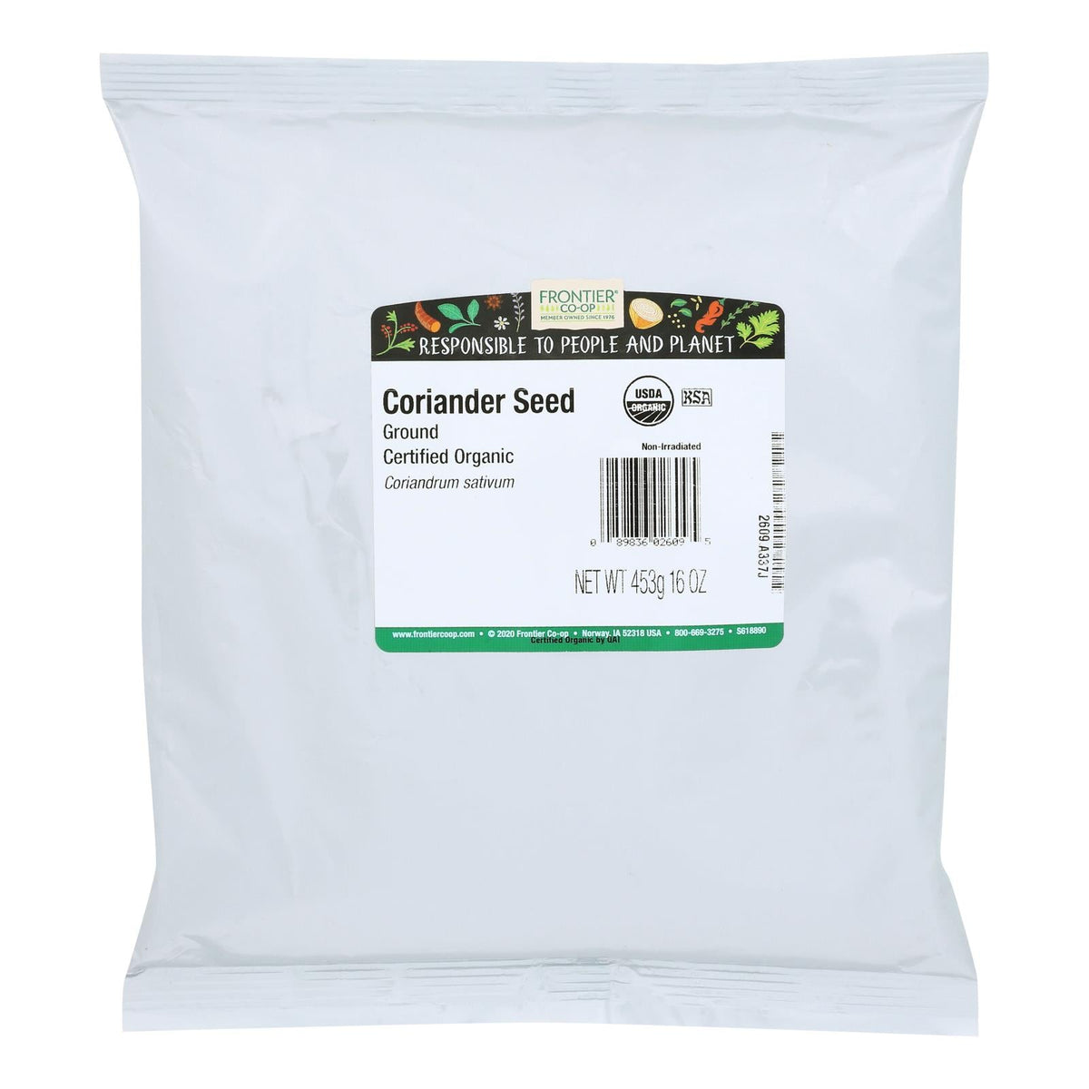 Frontier Co-op Organic Ground Coriander Seed, 1 lb