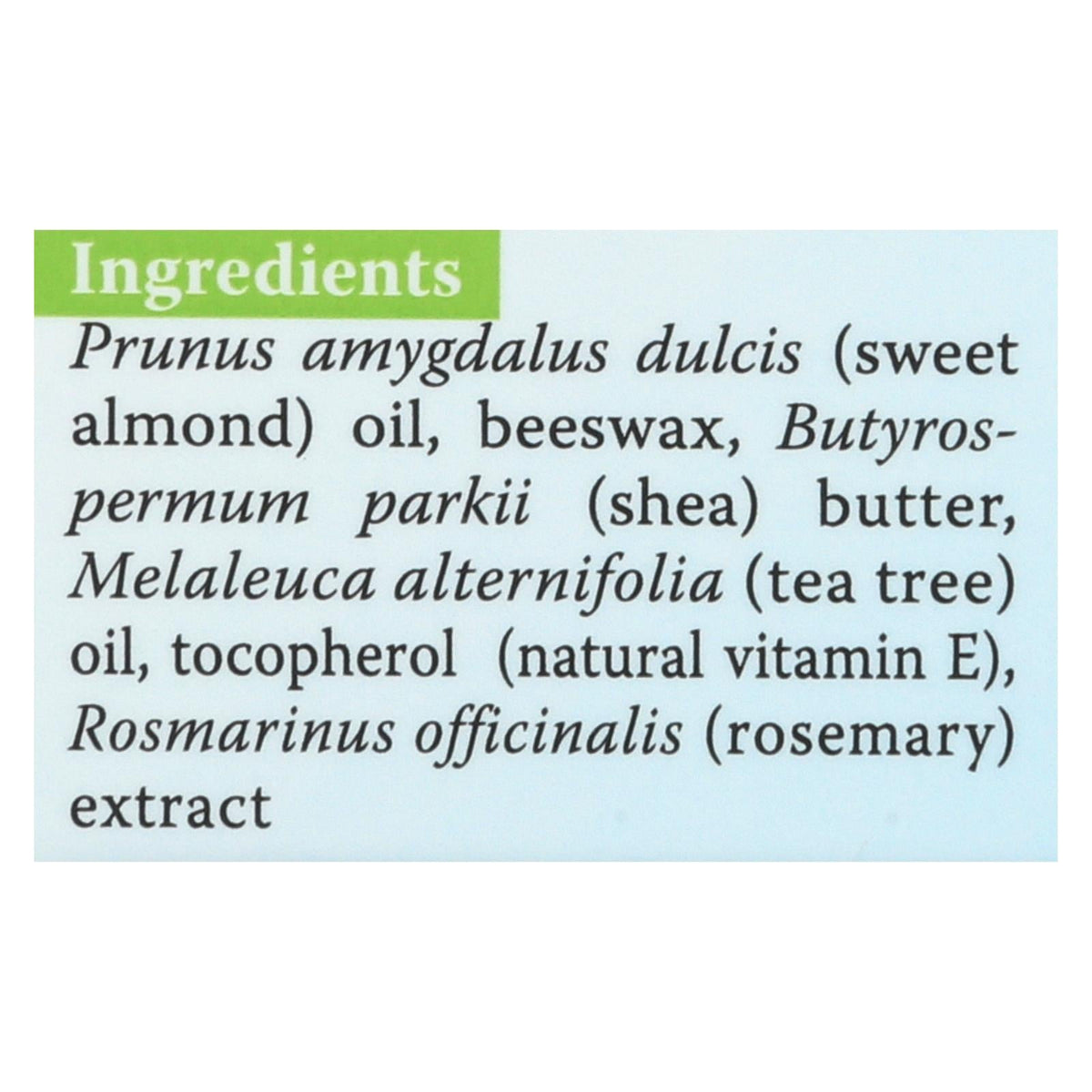 Earth's Care Tea Tree Oil Balm, 2.5 oz