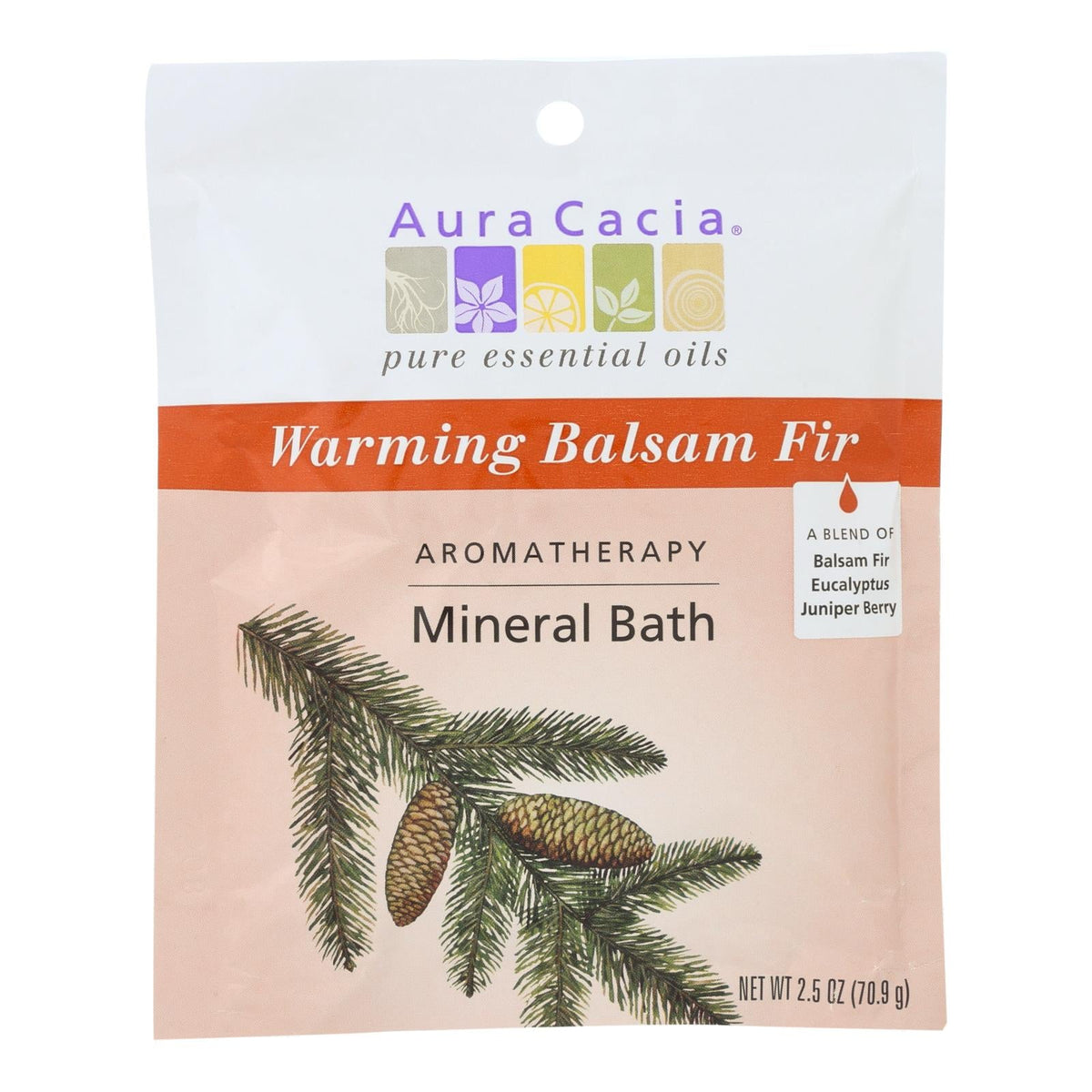 Aura Cacia Aromatherapy Mineral Bath, Soothing Heat, 2.5 oz (Case of 6)