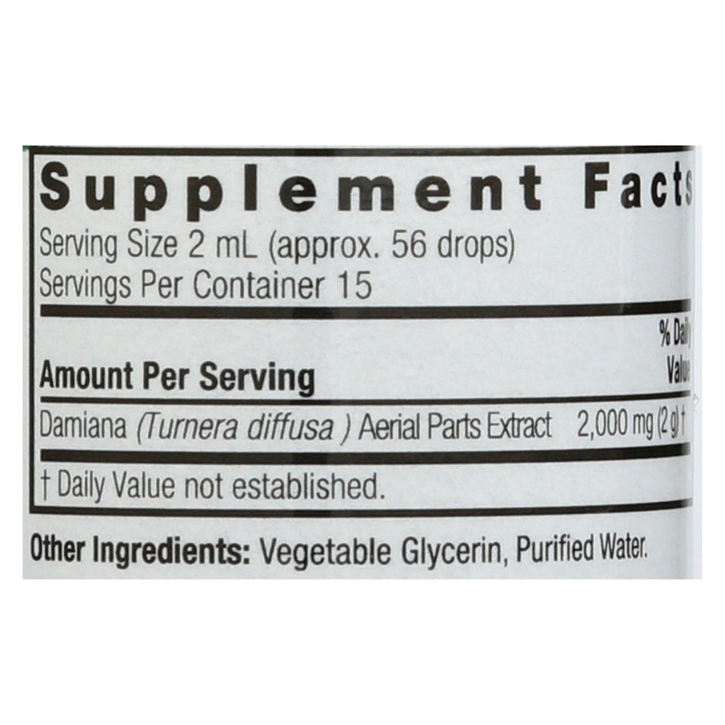 Nature's Answer Damiana Leaf Alcohol-Free (1 Fl Oz)