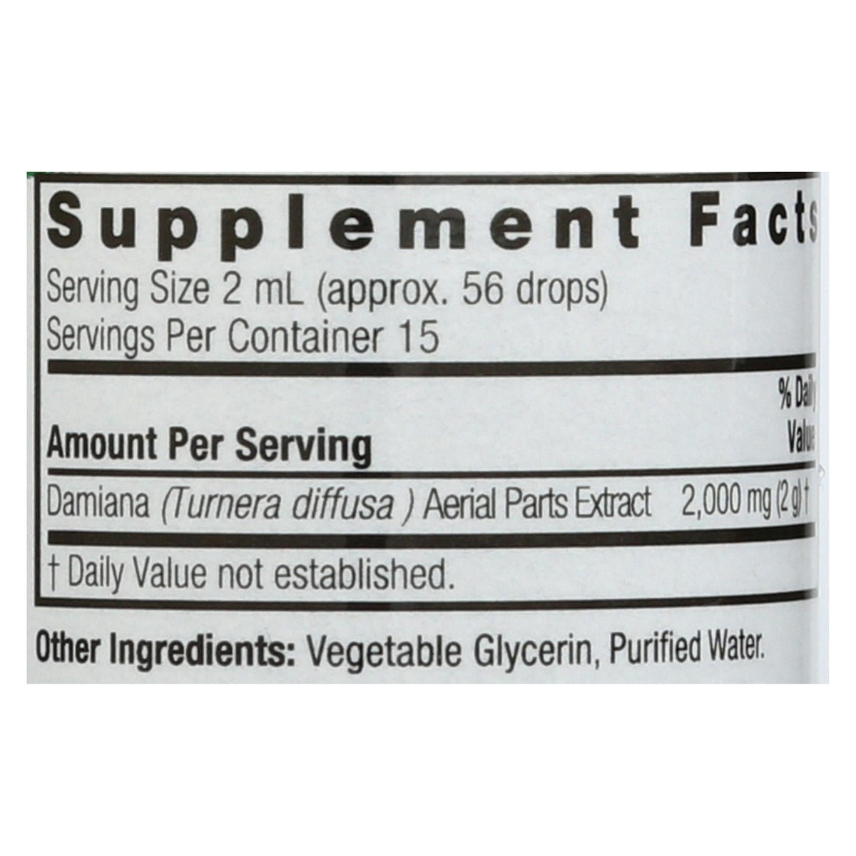 Nature's Answer Damiana Leaf Alcohol-Free (1 Fl Oz)